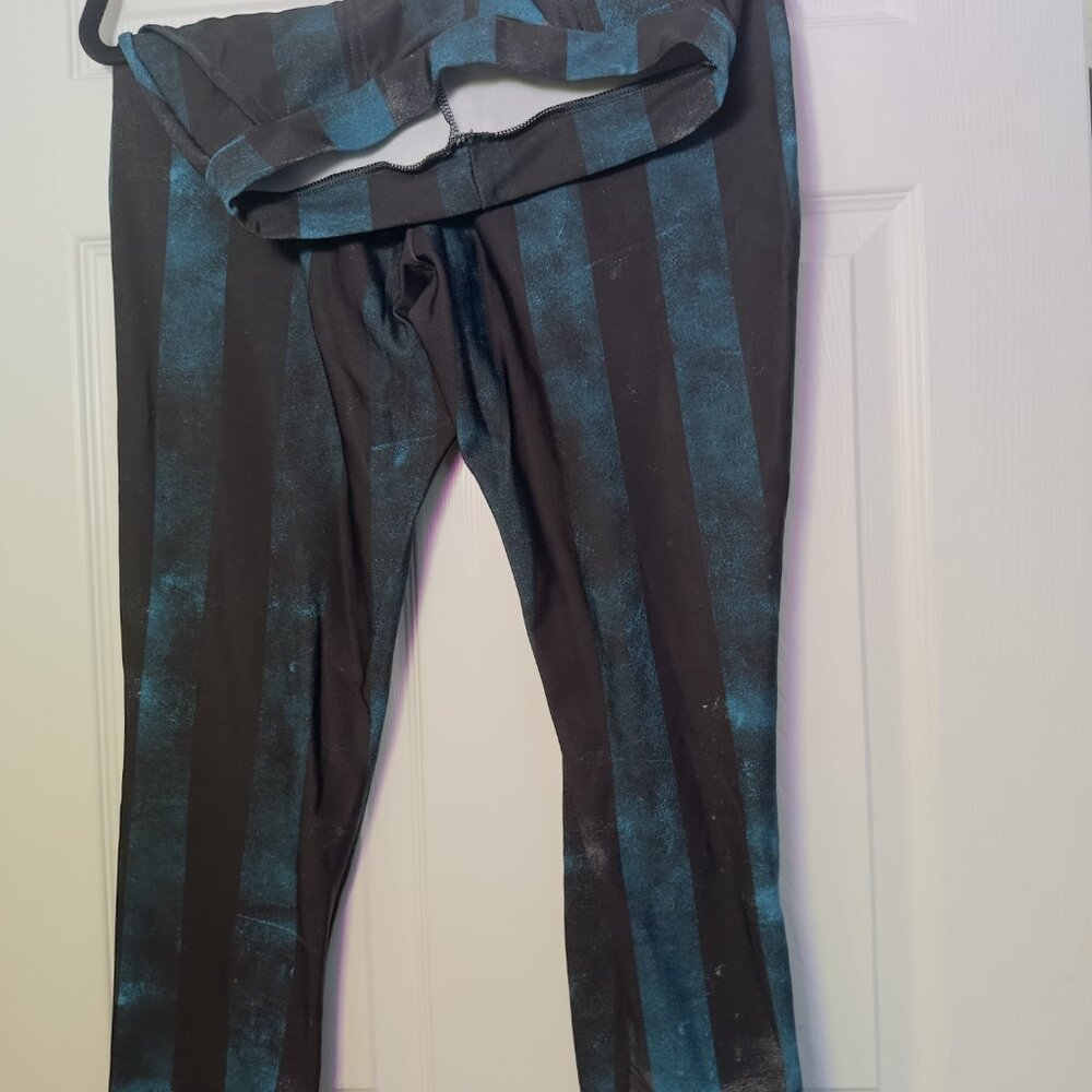 Decayed Stripes Blue Cuffed Pants - image 4